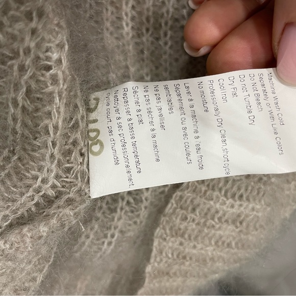 New Dimensione Maglia Warm Feminine  mohair beige Sweater size M Made in Italy - Picture 6 of 9